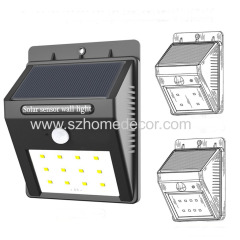 Super Bright 12 LED Waterproof Solar Powered Motion Sensor Wireless Led Security Outdoor Wall Lights for Driveway/Patio/