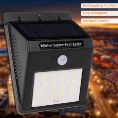16 LED Solar Wall Light PIR Motion Sensor Outdoor Waterproof Energy-Saving Garden Street Lamp