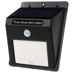 16 LED Solar Wall Light PIR Motion Sensor Outdoor Waterproof Energy-Saving Garden Street Lamp