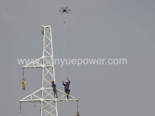 UAV Six Rotor Drone for 70mm2 Power Cable Stringing and 35mm Aerial Power Cable Inspection in PowerTransmission Lines