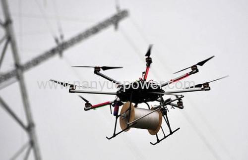 UAV Six Rotor Drone for 70mm2 Power Cable Stringing and 35mm Aerial Power Cable Inspection in PowerTransmission Lines