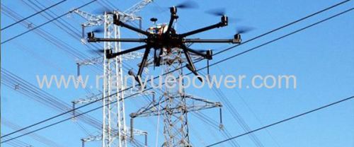 UAV Six Rotor Drone for 70mm2 Power Cable Stringing and 35mm Aerial Power Cable Inspection in PowerTransmission Lines