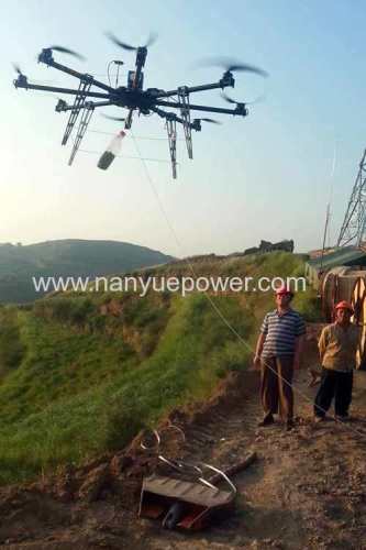 UAV Six Rotor Drone for 70mm2 Power Cable Stringing and 35mm Aerial Power Cable Inspection in PowerTransmission Lines