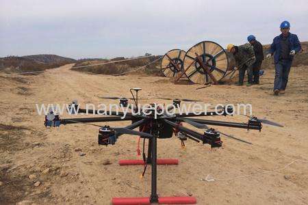 UAV Six Rotor Drone for 70mm2 Power Cable Stringing and 35mm Aerial Power Cable Inspection in PowerTransmission Lines