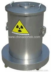lead container for nuclear wastes from hospitals
