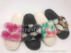 The new open toe women slippers fur shoes for indoor and outdoor shoes