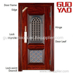 China top cheap price steel security door main entrance door new design/Best Selling steel security door