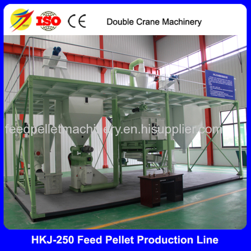 Hot sale best price 1-2t per hour poultry feed making line for poultry farm