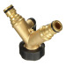 Brass Outside Soft Water Faucet Splitter Valve