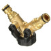 Brass Outside Soft Water Faucet Splitter Valve