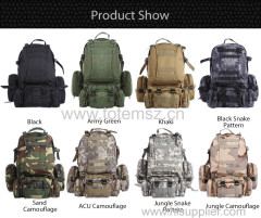 800D Nylon Multifunction Men Military Camouflage Enthusiasts Backpacks Bag Waterproof 50L Large-capacity Travel Bag