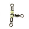 Cross-line rolling swivel with pearl beads(Size: 2/0*1/0 1*2 3*4 5*6 7*8 10*12)