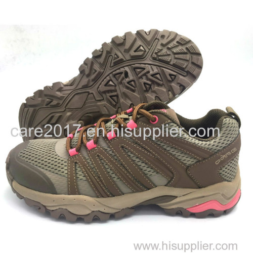 Taupe synthetic and textile upper with seamless craftworks(CAR-73005 CARE)
