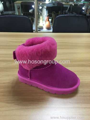 Children ankle boots with fur