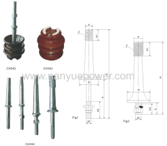 Spindles for use with pin insulators)