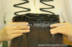 Full-head Set Clip-in Hair Extensions wholesale price virgin Viet Nam hair high quality good price