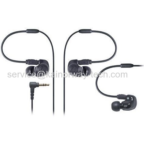 New Audio-Technica IM Series Black Duel Symphonic-Driver In The Ear Monitor Earphones Earbuds ATH-IM50