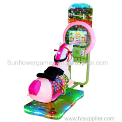 Hot Sale 3D Video Games Machine Childrens Happy Kiddie Rides 3D Horse Game Console Swing Game Machine For Amusement Park
