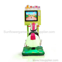 Hot Sale 3D Video Games Machine Childrens Happy Kiddie Rides 3D Horse Game Console Swing Game Machine For Amusement Park