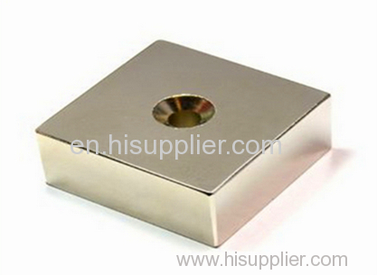 Screw hole Neodymium block magnet /block magnete with countersunk hole/ Countersunk neodymium Magnets