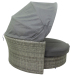 Outdoor garden round rattan Daybed furniture With Canopy