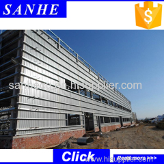 Prefabricated light structural steel frames for warehouse building