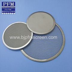 plain weave filter mesh disc