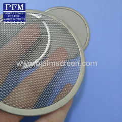 plain weave filter mesh disc