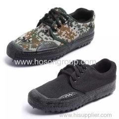 Men round toe canvas military footwear