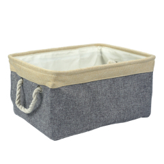 Store More Polyester Storage Box With Strong Cotton Rope Handles