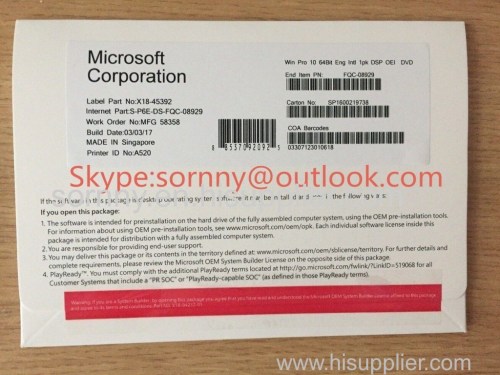 Microsoft Windows 7 Product Key Sticker Windows 7 Professional COA Sticker
