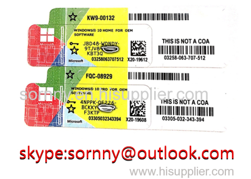 Windows 7 Ultimate OEM COA Sticker Label