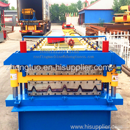 Colored steel double layer roofing machine