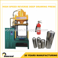 high speed hydraulic press for stainless steel cylinder deep drawings