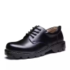 PU patent leather men lace shoes