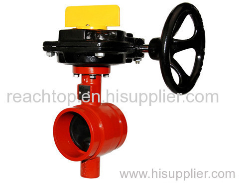 cast iron material butterfly grooved valve China manufacturer