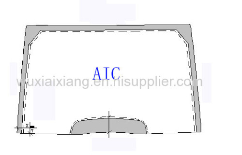 Tractor front windscreen windshield glass