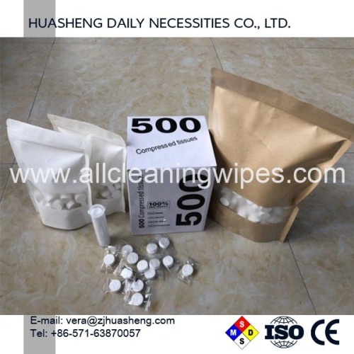 Tablet Tissues Compressed Coin Towels