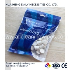 100% Biodegradable capsule compressed tissue napkin