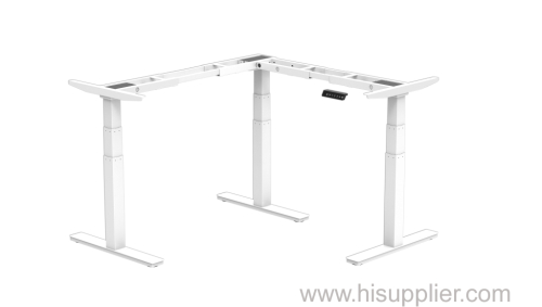 Three motors electric height adjustable standing desk