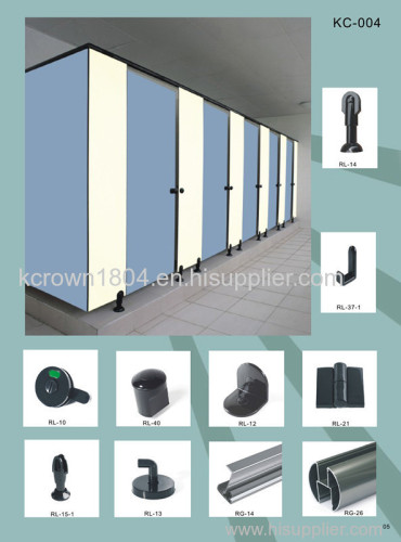 nylon toilet cubicle hardware HPL toilet partition system