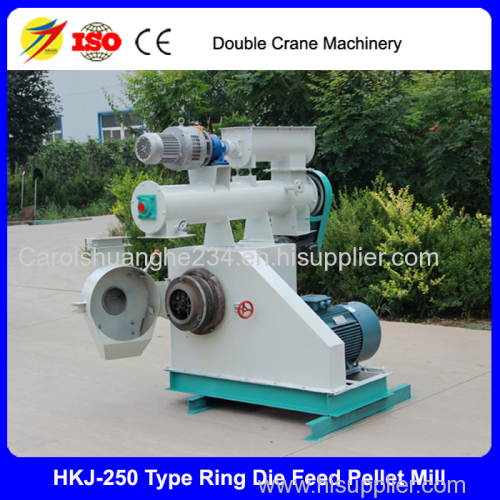 SKJ 250 ring die feed pellet making machine for poultry chicken animal feed production line