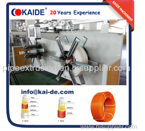 China KAIDE 5 layers PERT/EVOH Tubing Making Machine.