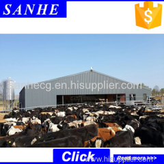 Agricultural Prefabricated steel structure Design Cattle Farm Building for Dairy Barn Unit
