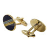 Brass imitation hard enamel cufflinks