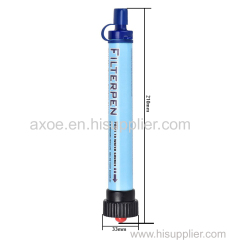 2000L Personal Water Filter Straw for Hiking Camping Travel and Emergency Prep.