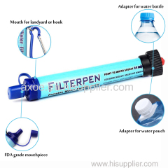 2000L Personal Water Filter Straw for Hiking Camping Travel and Emergency Prep.