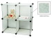 Portable White Color Storage Compartment PP Modular Storage Cubes