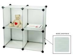 Portable White Color Storage Compartment PP Modular Storage Cubes