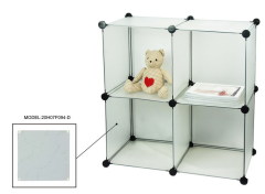 Portable White Color Storage Compartment PP Modular Storage Cubes